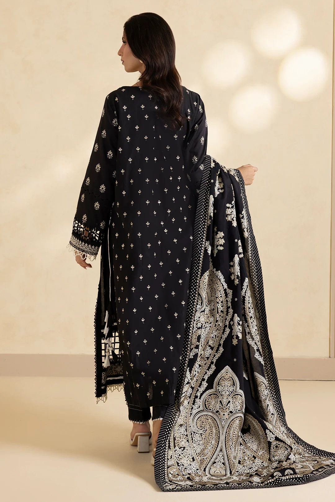 Embroidered Shirt Shalwar Dupatta - 0466 - Image 7