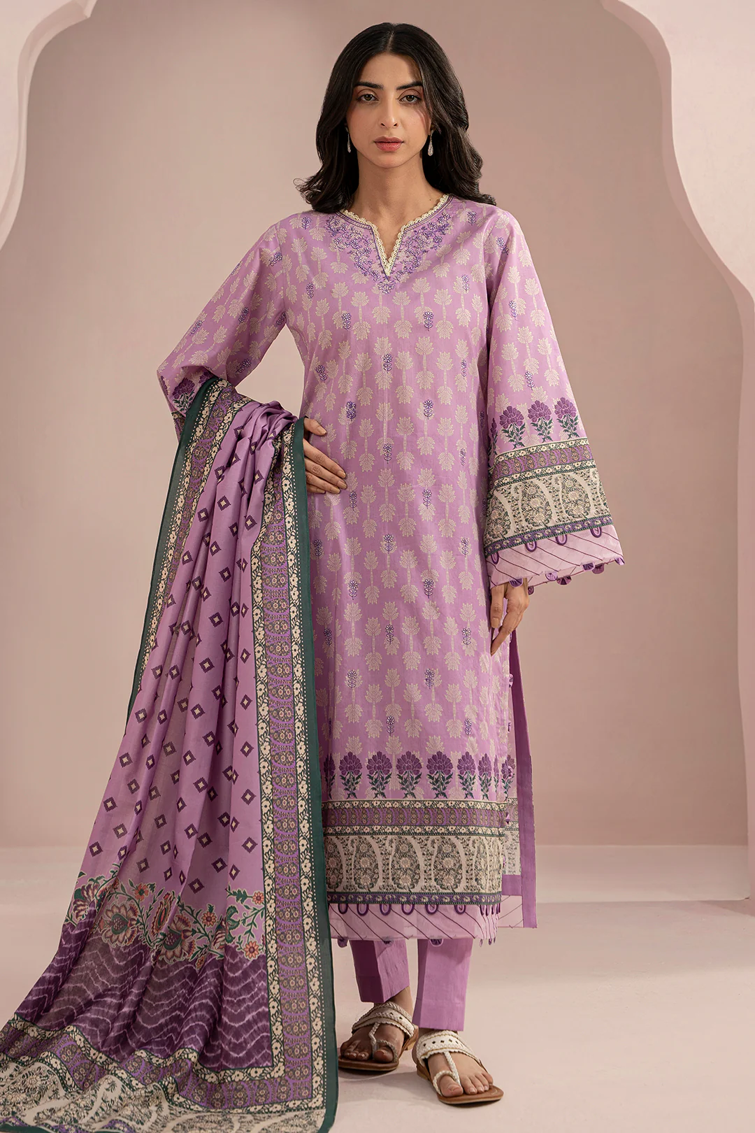 Embroidered Shirt Shalwar Dupatta - 0525