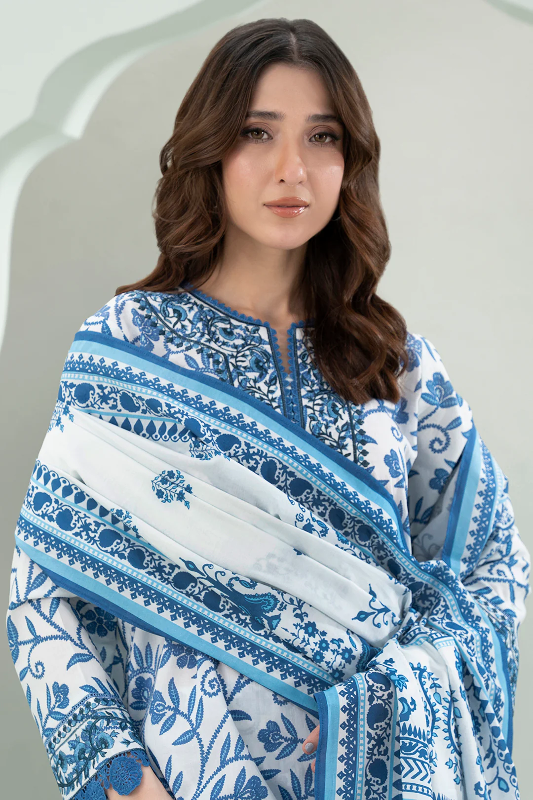 Embroidered Shirt Shalwar Dupatta - 0526 - Image 2