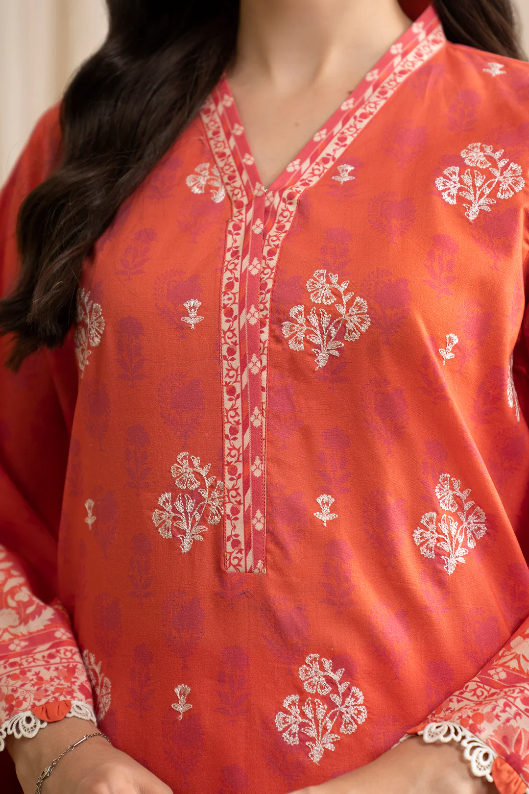 Embroidered Shirt Shalwar Dupatta - 0527 - Image 3