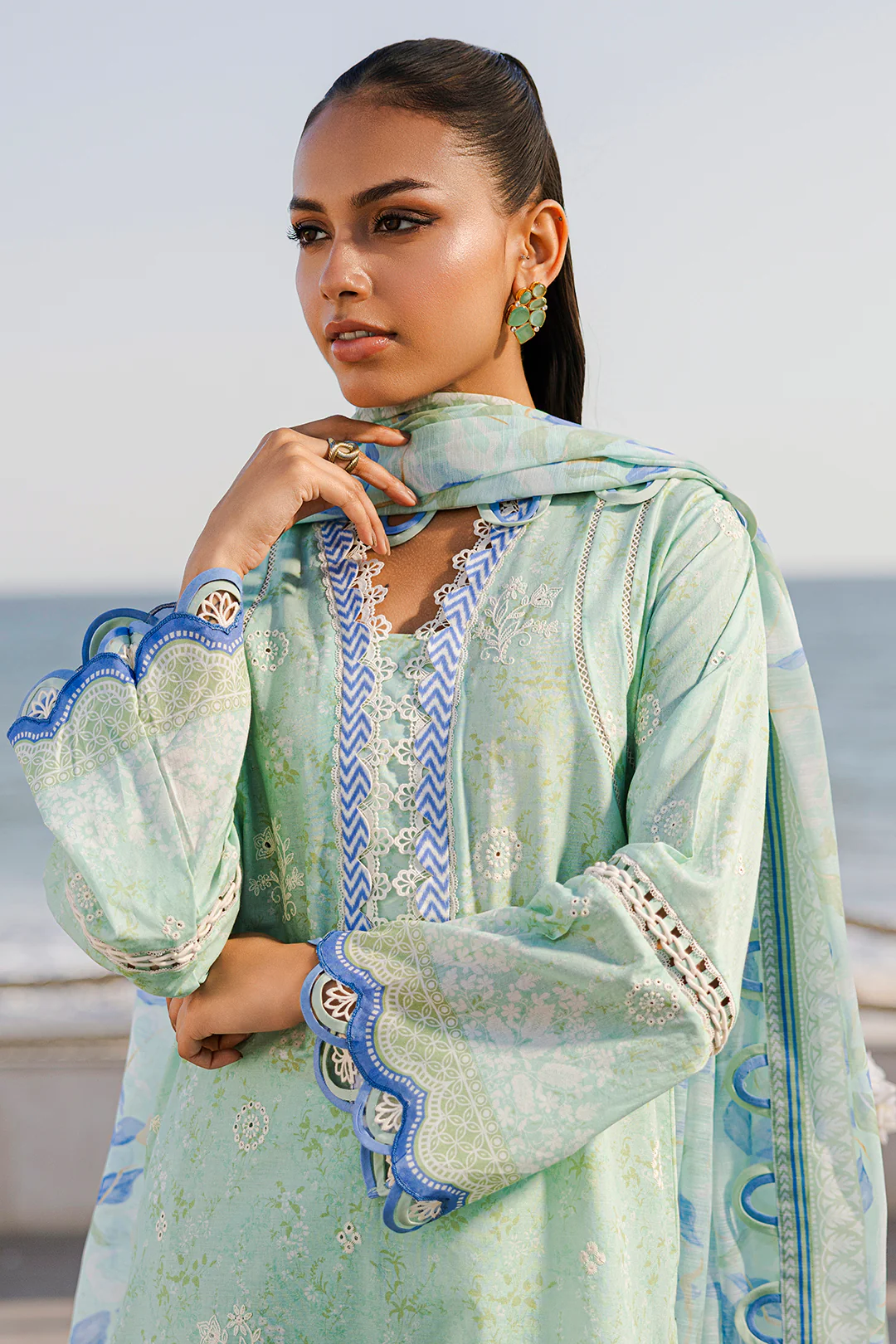 Embroidered Shirt Shalwar Dupatta - 0529 - Image 17