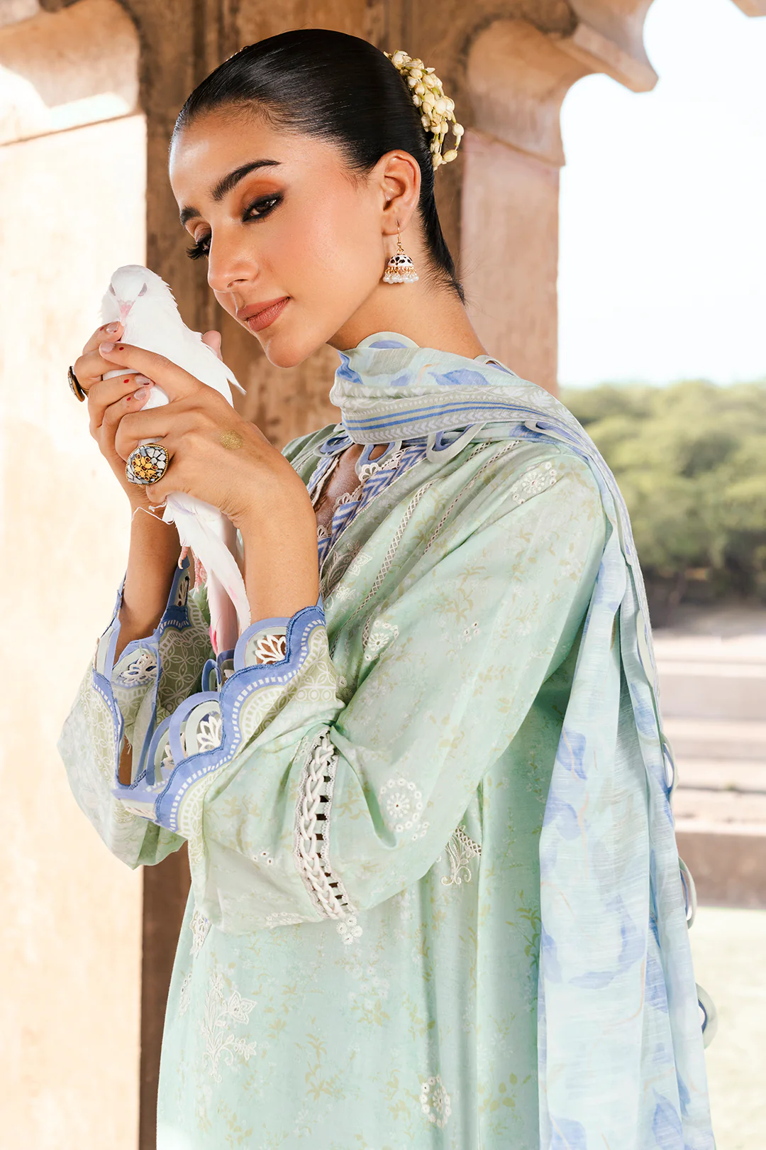 Embroidered Shirt Shalwar Dupatta - 0529 - Image 2