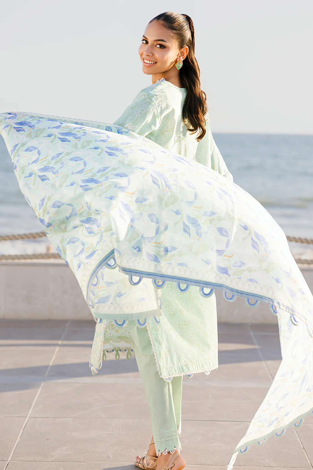 Embroidered Shirt Shalwar Dupatta - 0529 - Image 23