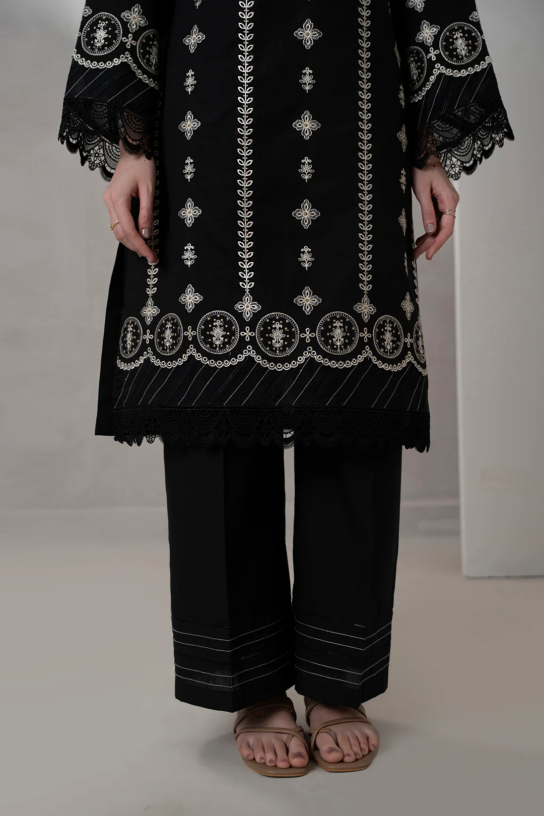 Embroidered Shirt Shalwar Dupatta - 0583 - Image 4