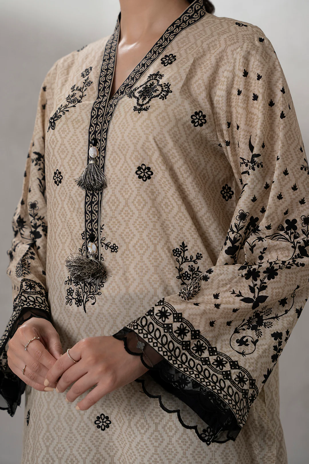 Embroidered Shirt Shalwar Dupatta - 0592 - Image 3