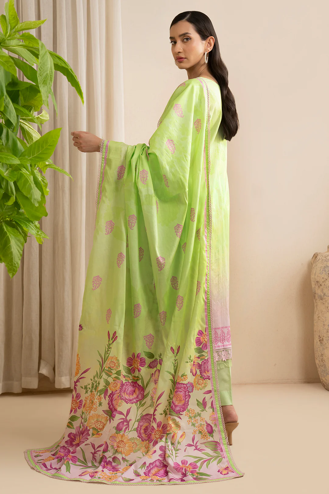 Embroidered Shirt Shalwar Dupatta - 0594 - Image 5