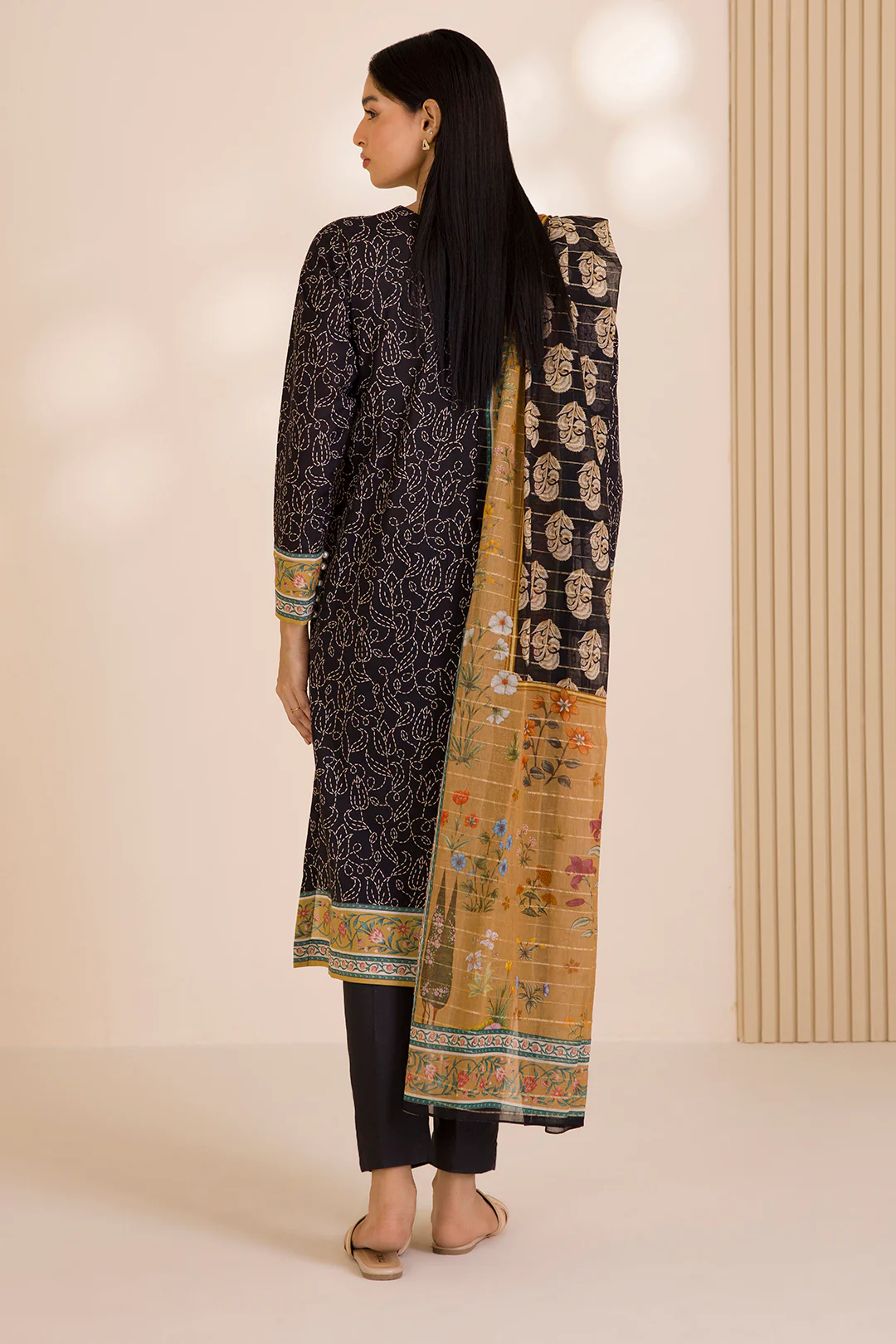 Embroidered Shirt Shalwar Dupatta - 0595 - Image 8