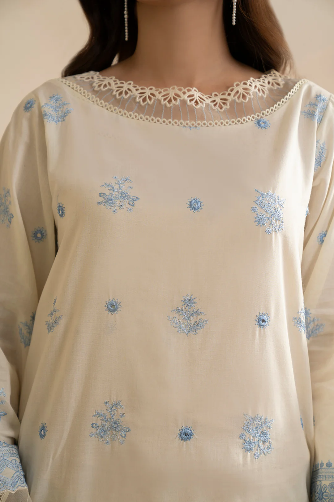 Embroidered Shirt Shalwar Dupatta - 0601 - Image 6