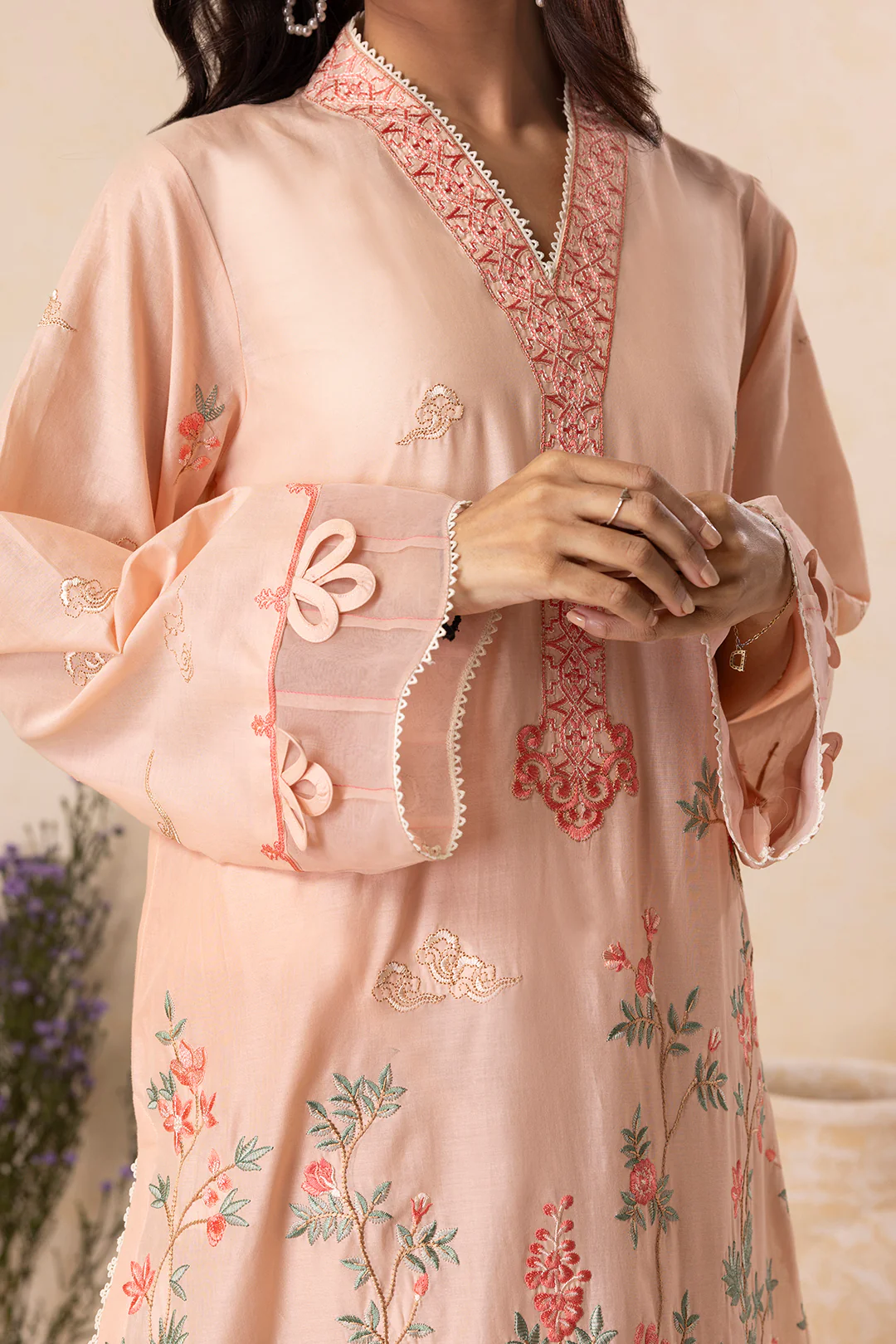 Embroidered Shirt Shalwar Dupatta - 0606 - Image 9