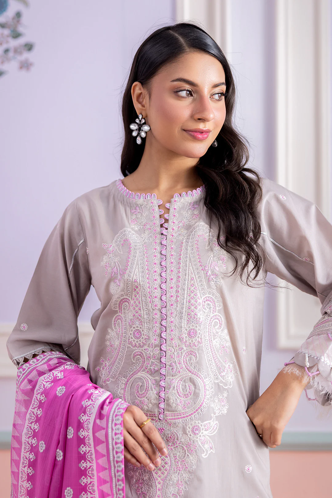 Embroidered Shirt Shalwar Dupatta - 0608