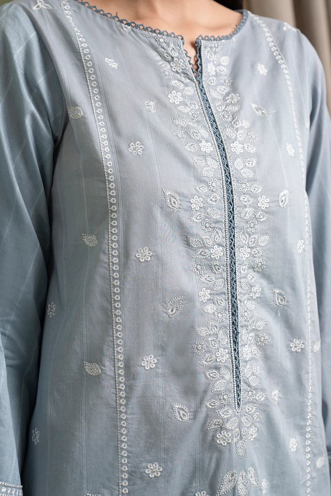 Embroidered Shirt Shalwar Dupatta - 0611 - Image 6