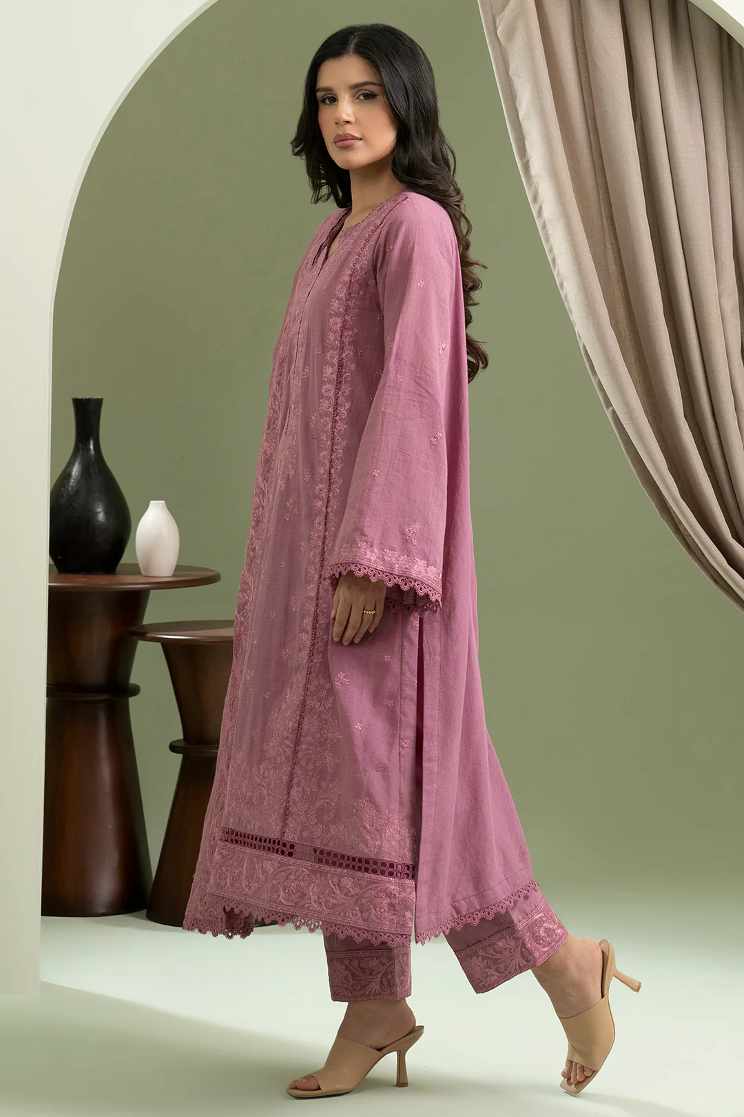 Embroidered Shirt Shalwar Dupatta - 0613 - Image 6