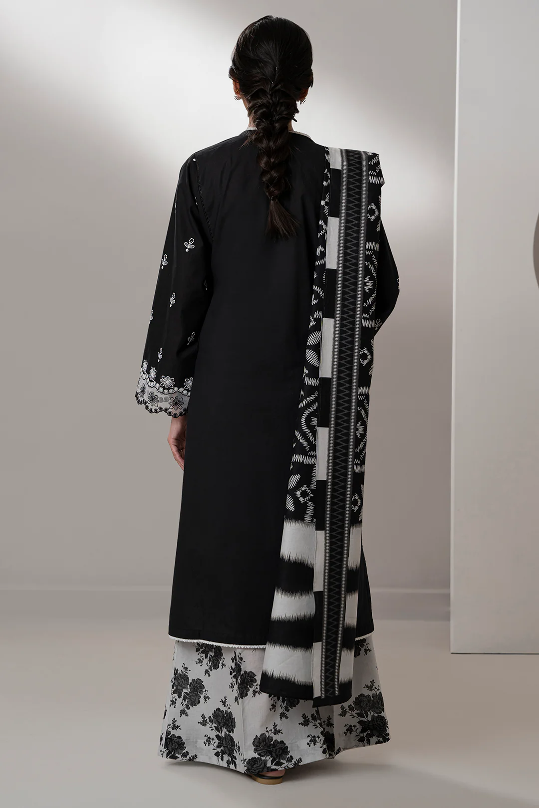 Embroidered Shirt Shalwar Dupatta - 0675 - Image 6
