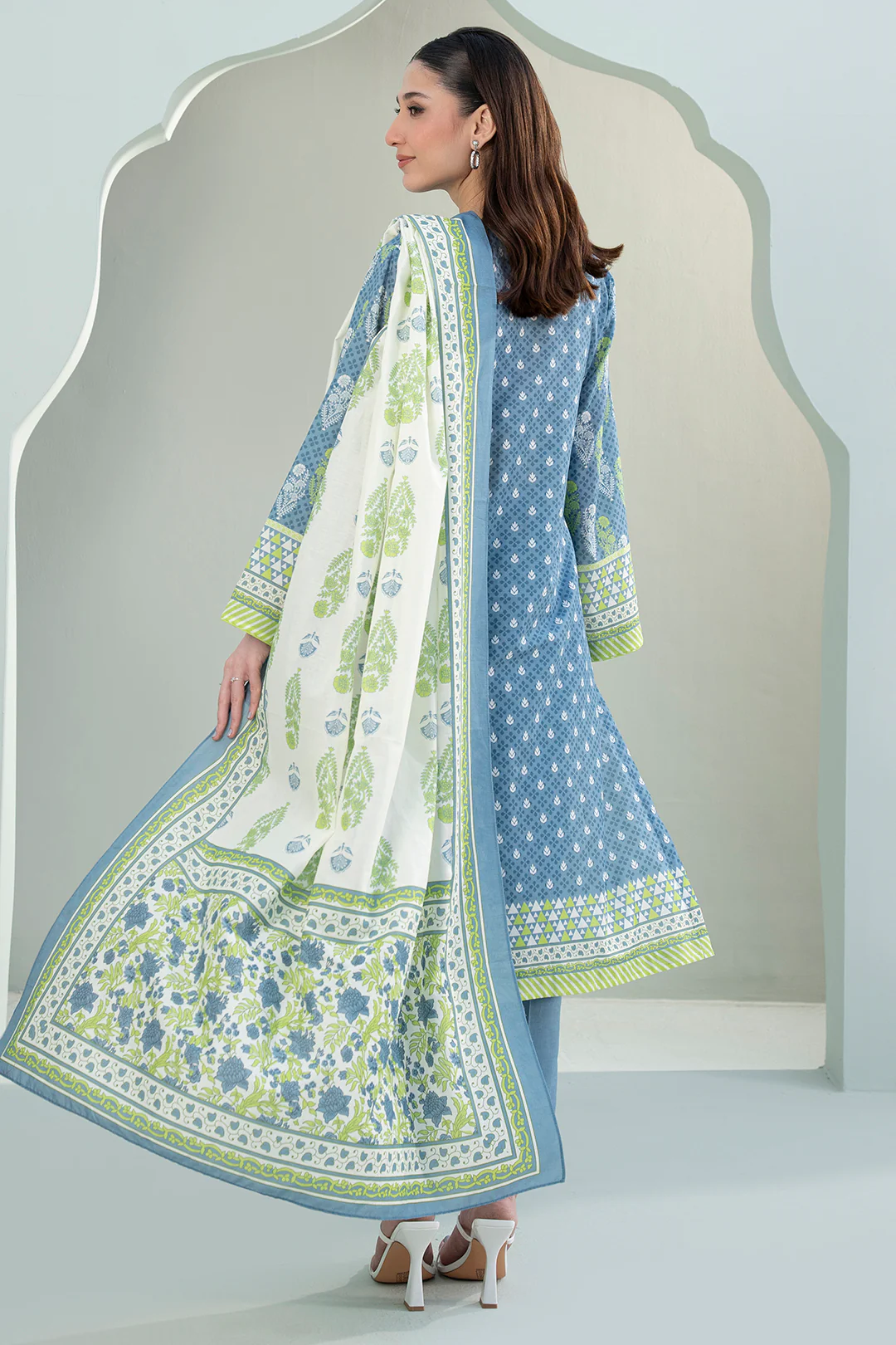 Embroidered Shirt Shalwar Dupatta - 0679 - Image 6