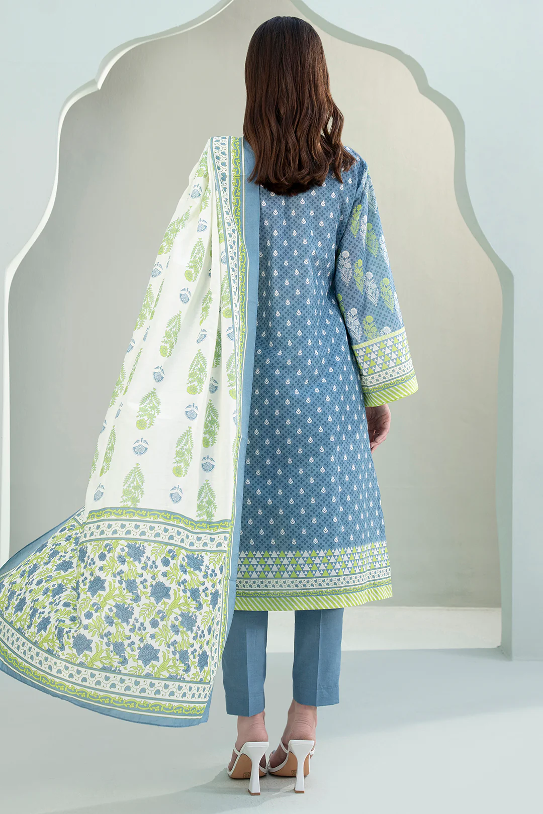 Embroidered Shirt Shalwar Dupatta - 0679 - Image 7