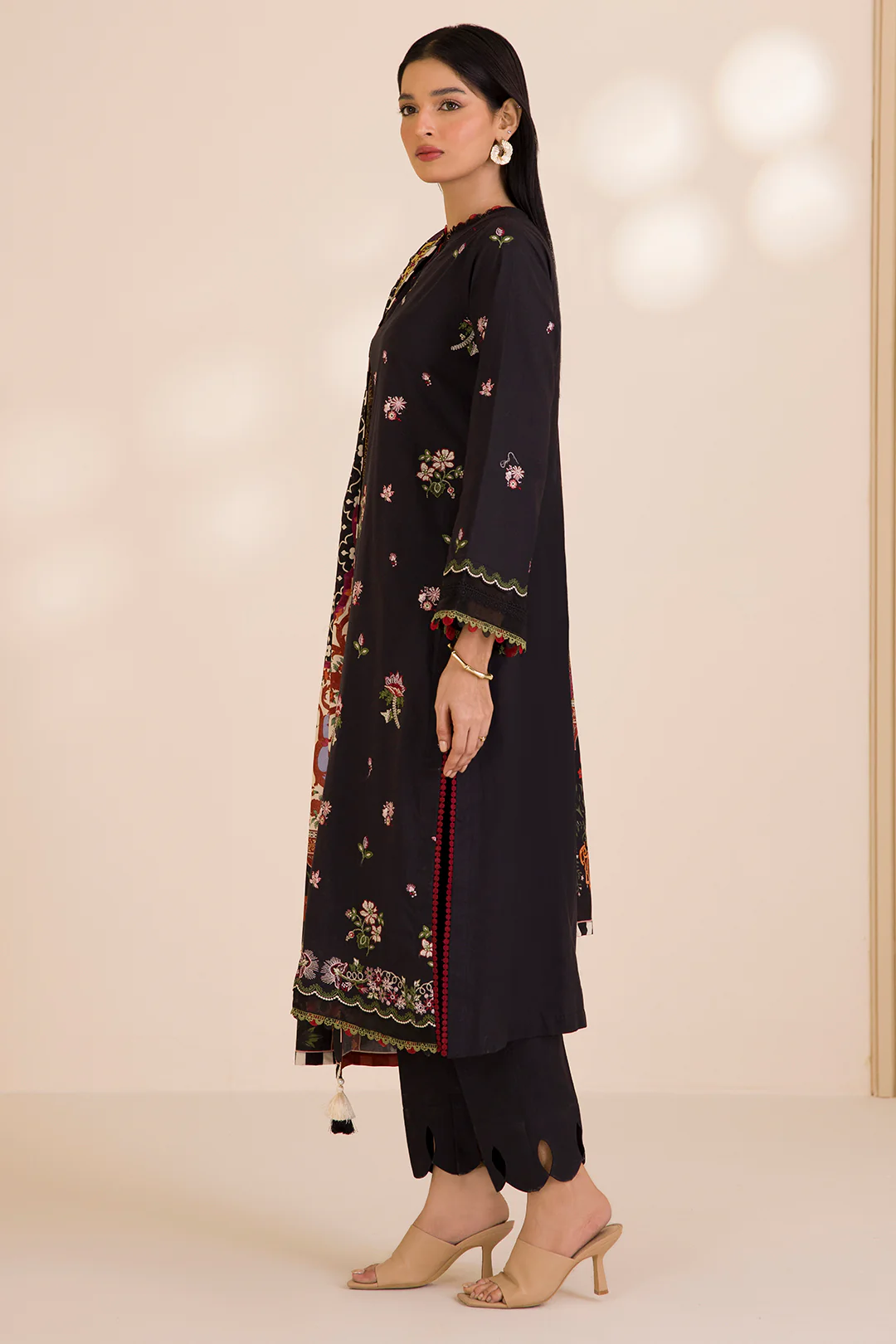 Embroidered Shirt Shalwar Dupatta - 0681 - Image 10