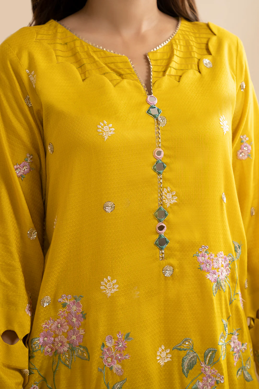 Embroidered Shirt Shalwar Dupatta - 0739 - Image 5