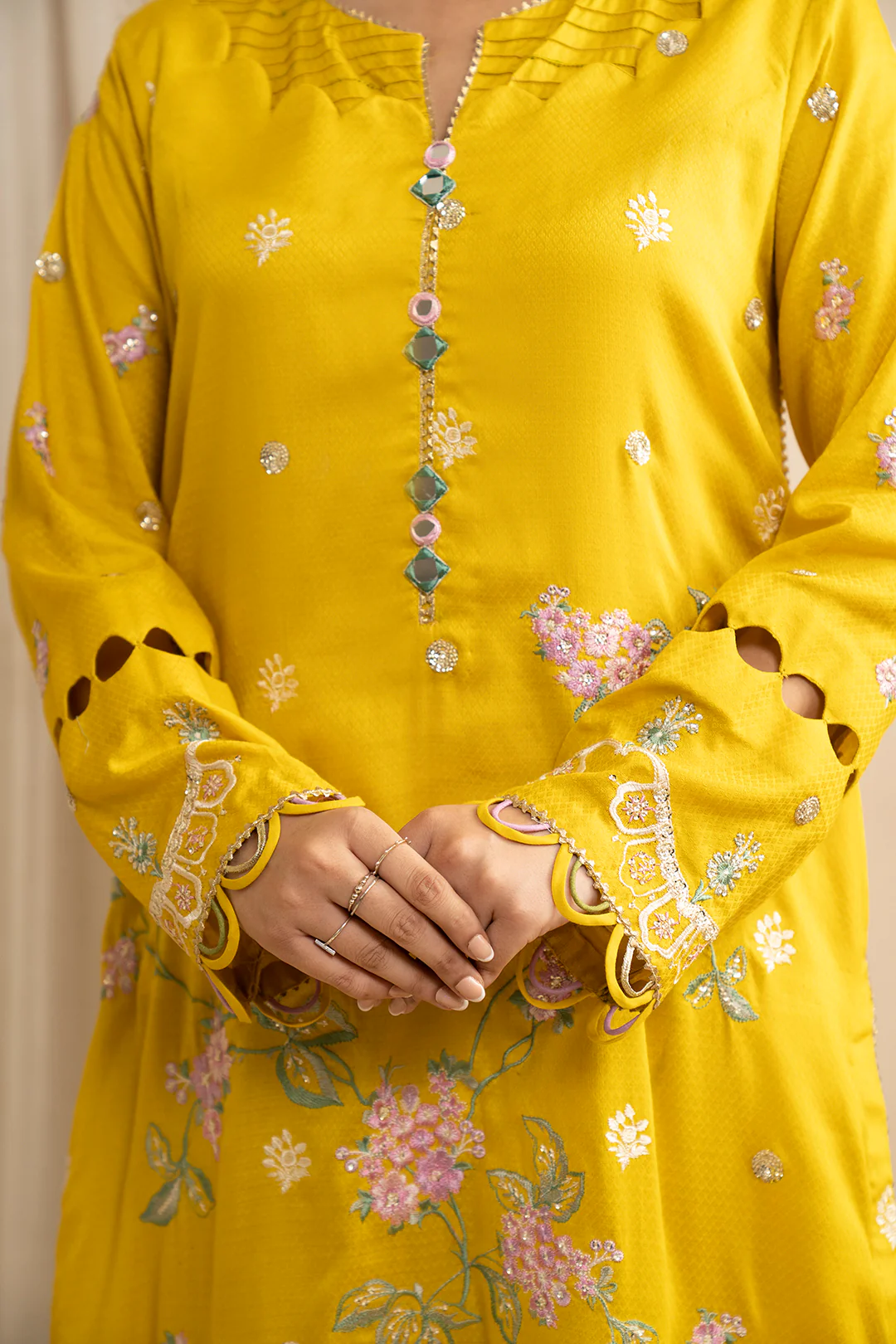 Embroidered Shirt Shalwar Dupatta - 0739 - Image 8