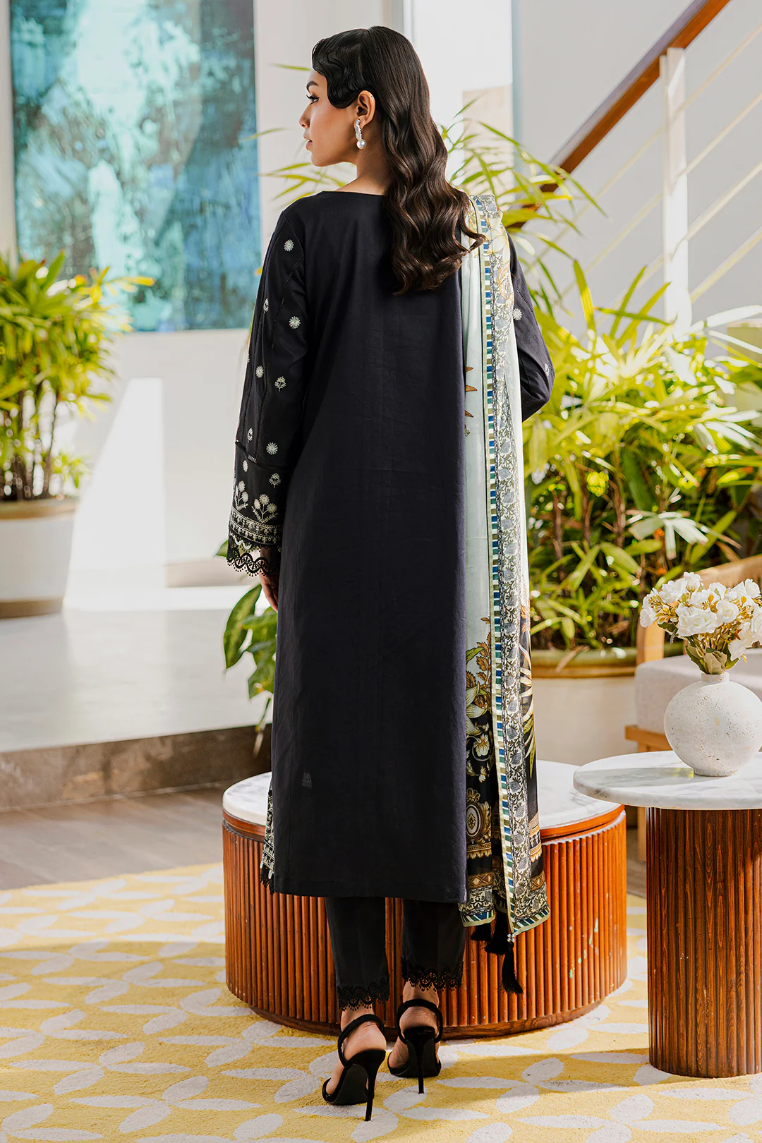 Embroidered Shirt Shalwar Dupatta - 0801 - Image 15