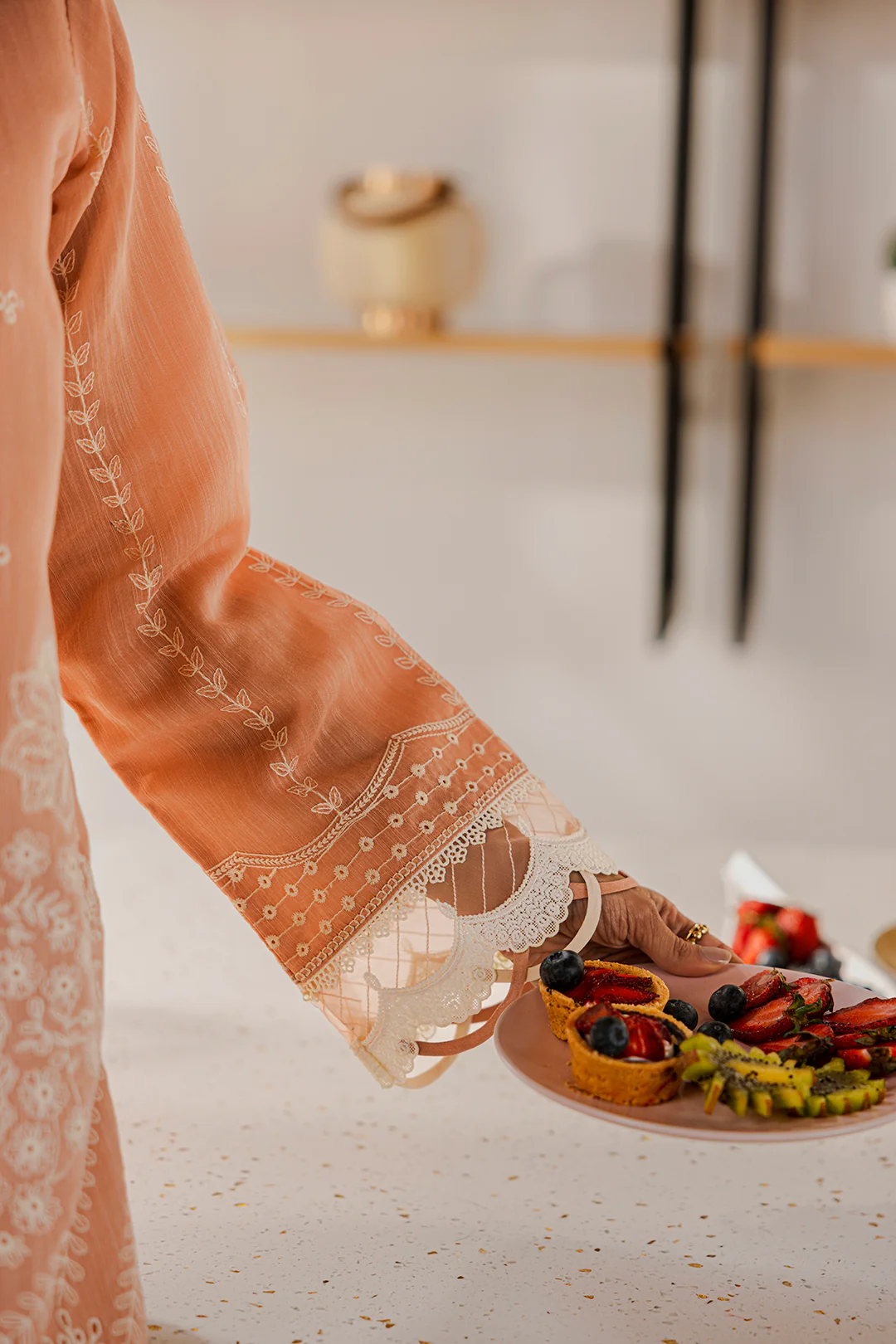 Embroidered Shirt Shalwar Dupatta - 0803 - Image 11