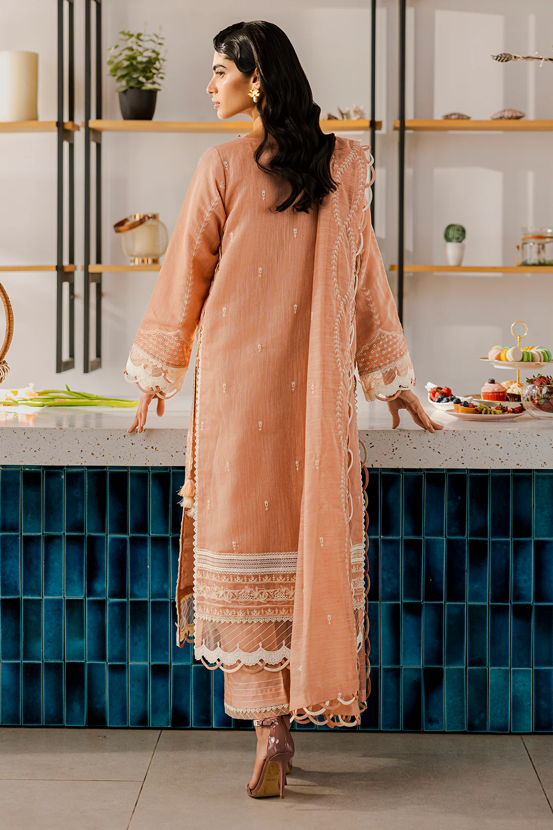 Embroidered Shirt Shalwar Dupatta - 0803 - Image 12