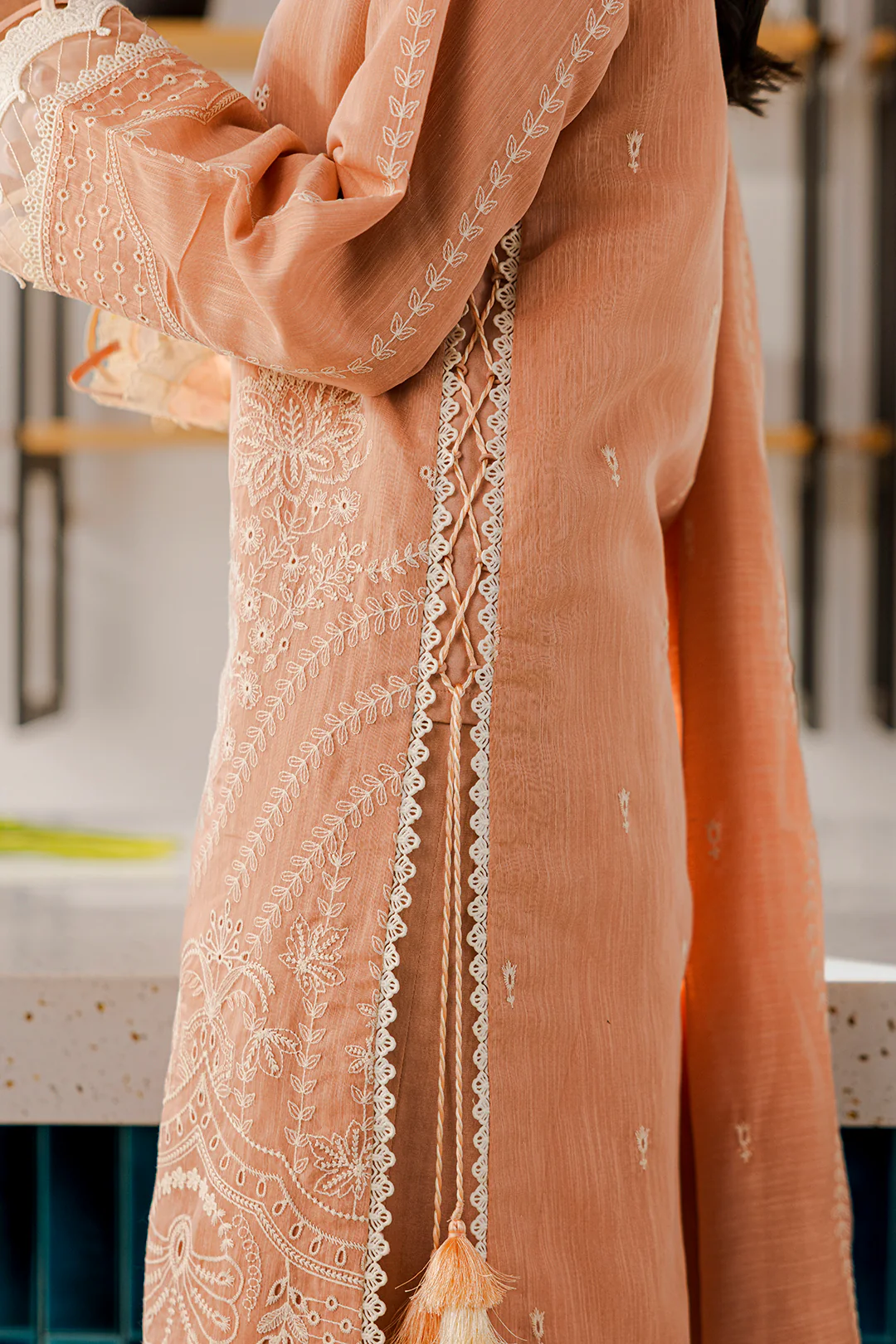 Embroidered Shirt Shalwar Dupatta - 0803 - Image 4