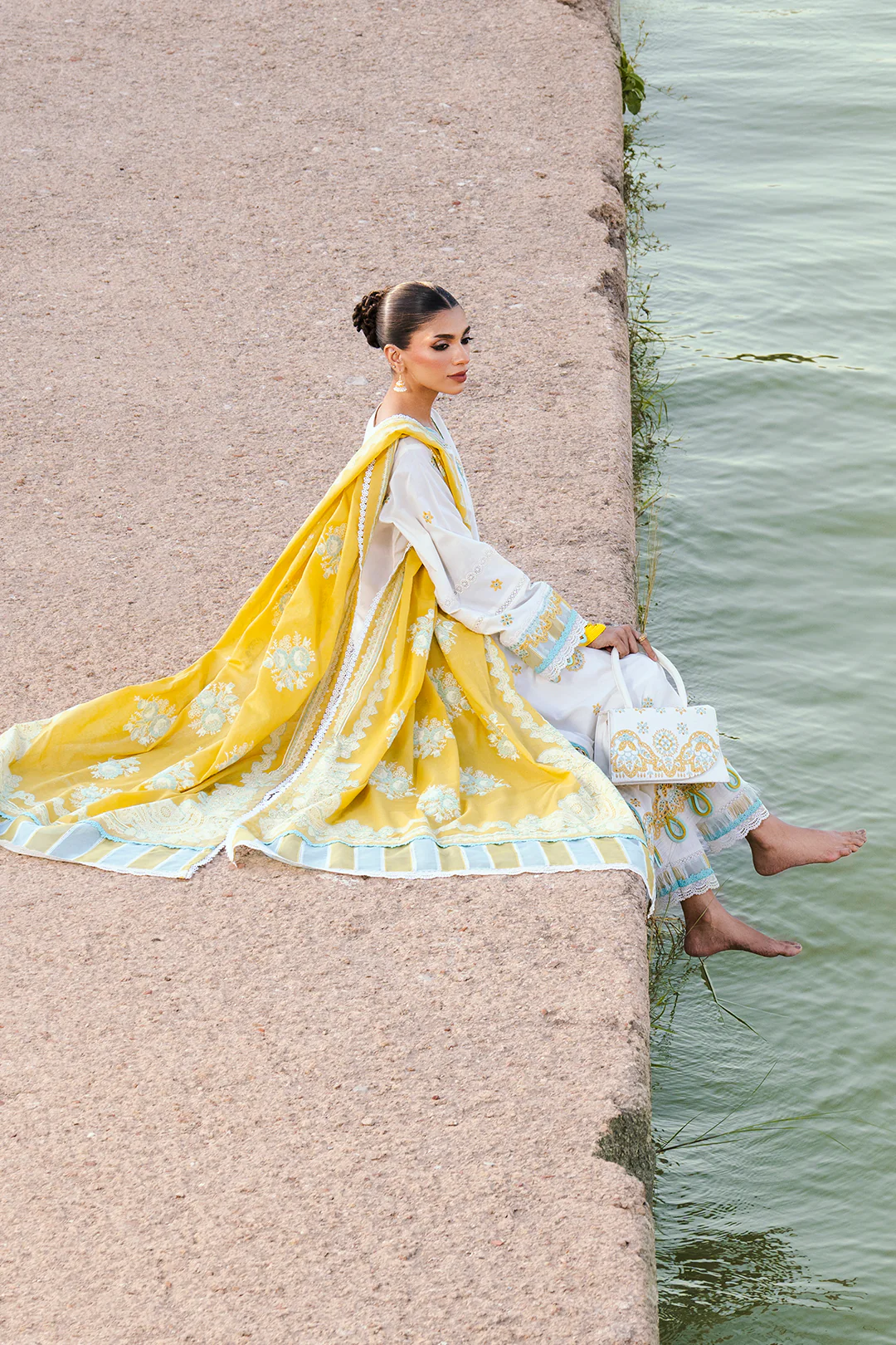 Embroidered Shirt Shalwar Dupatta - 0804 - Image 12