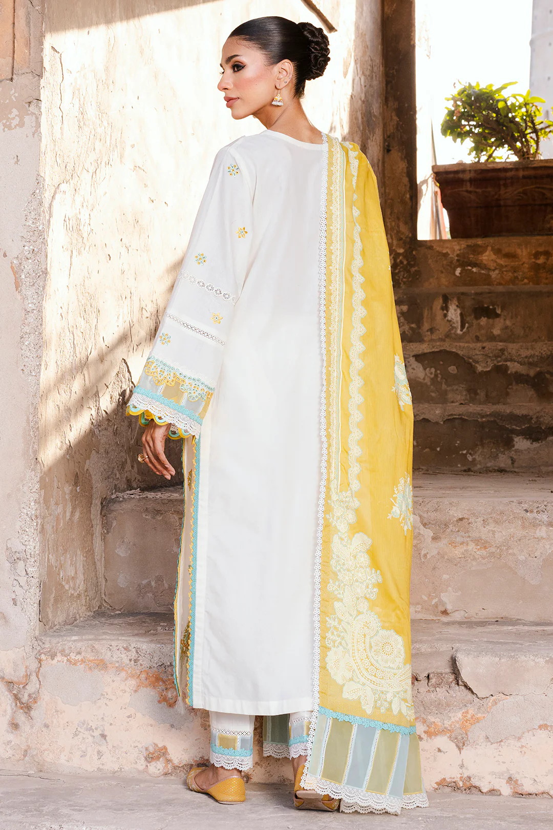 Embroidered Shirt Shalwar Dupatta - 0804 - Image 8