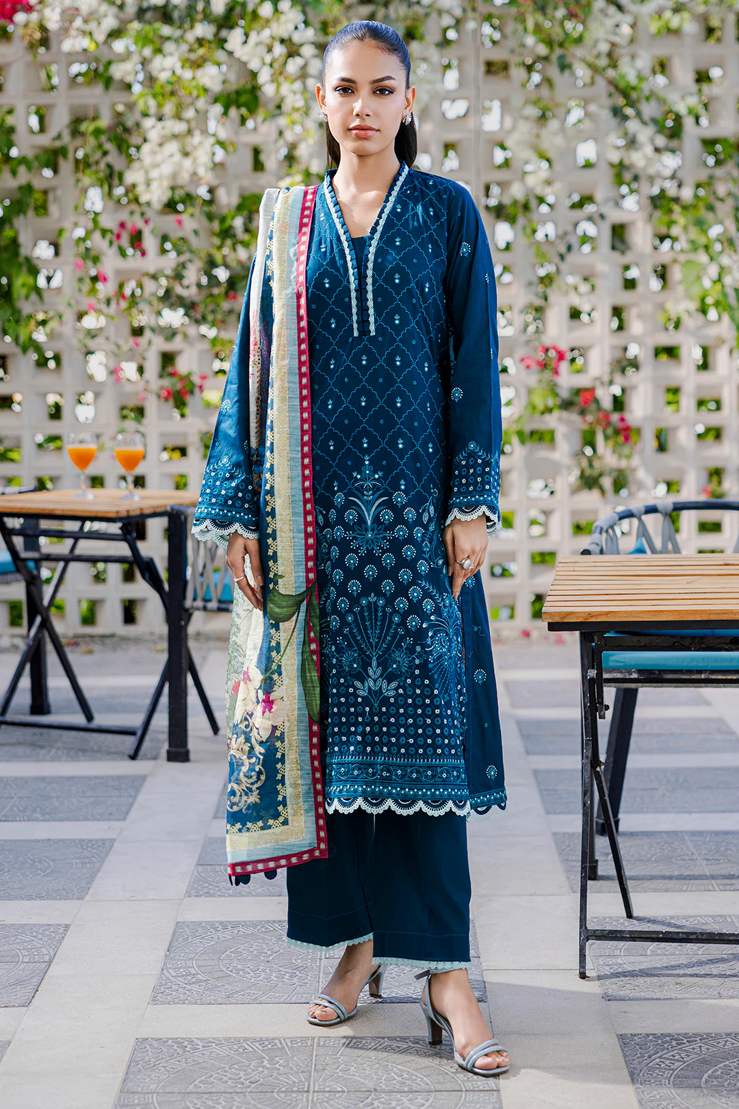 Embroidered Shirt Shalwar Dupatta - 0806