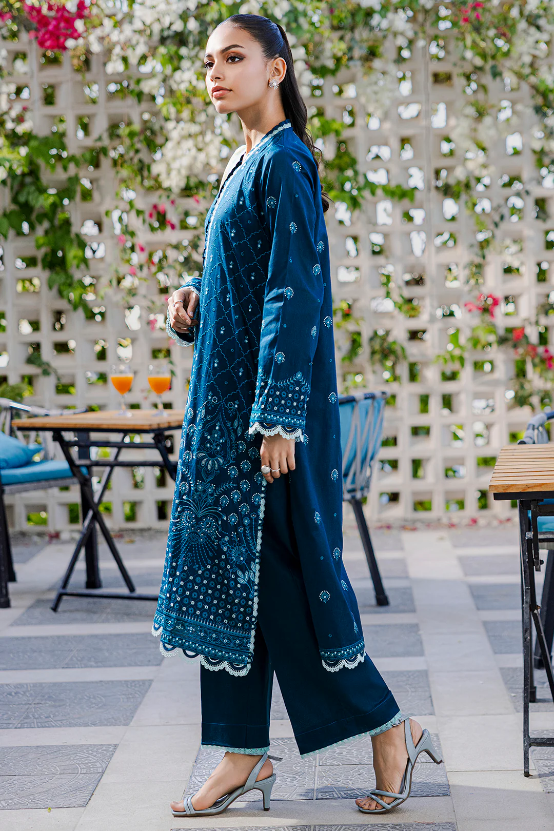 Embroidered Shirt Shalwar Dupatta - 0806 - Image 8