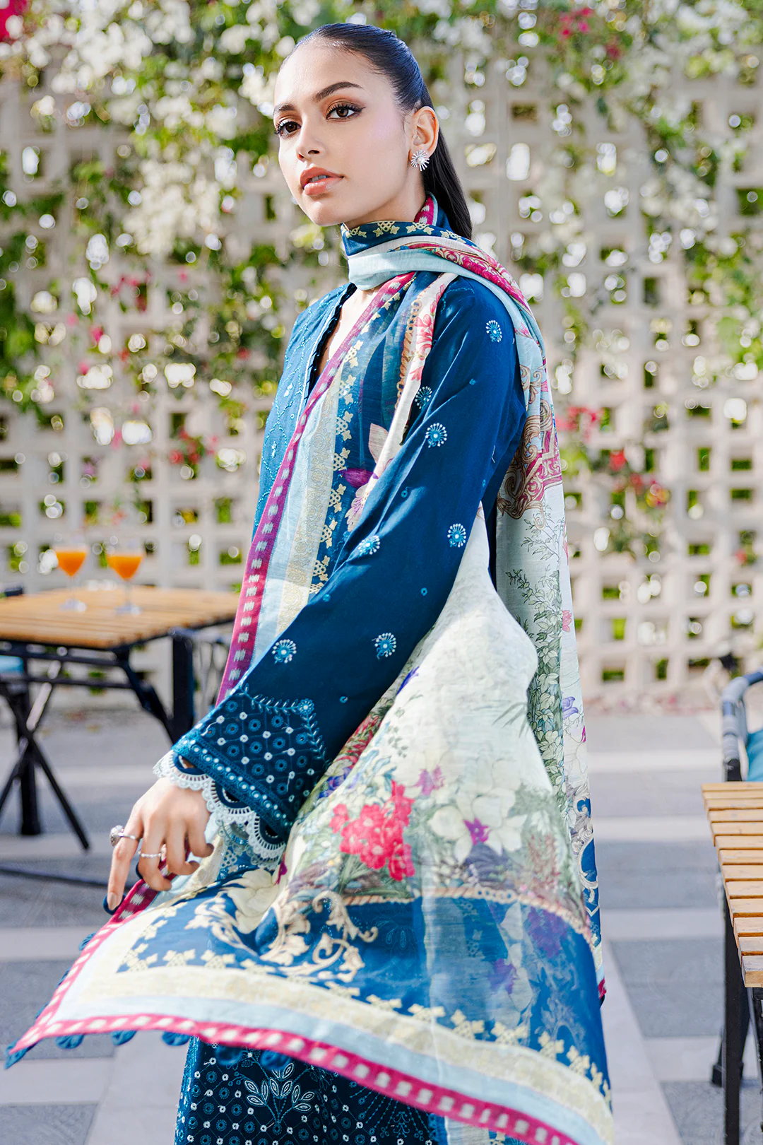 Embroidered Shirt Shalwar Dupatta - 0806 - Image 9