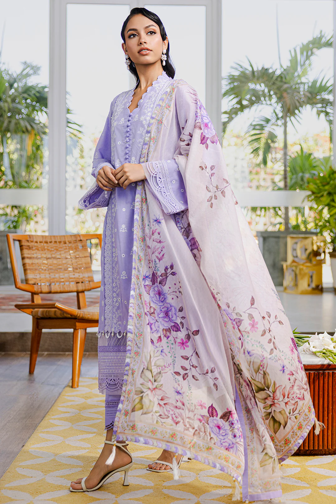 Embroidered Shirt Shalwar Dupatta - 0811 - Image 13