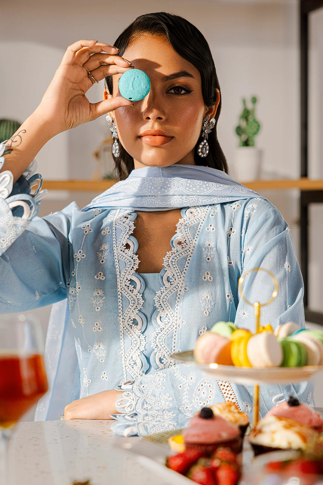 Embroidered Shirt Shalwar Dupatta - 0814 - Image 6