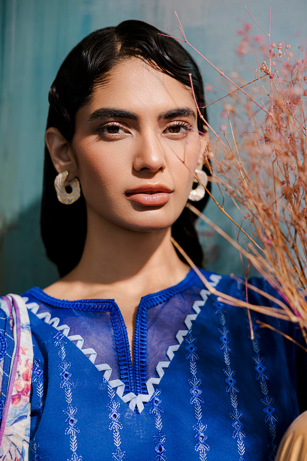 Embroidered Shirt Shalwar Dupatta - 0815 - Image 10