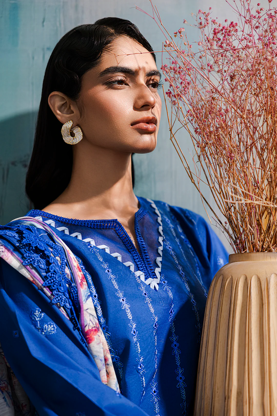Embroidered Shirt Shalwar Dupatta - 0815 - Image 14
