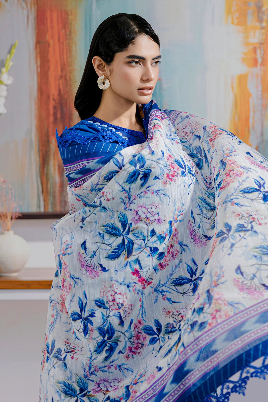 Embroidered Shirt Shalwar Dupatta - 0815 - Image 7