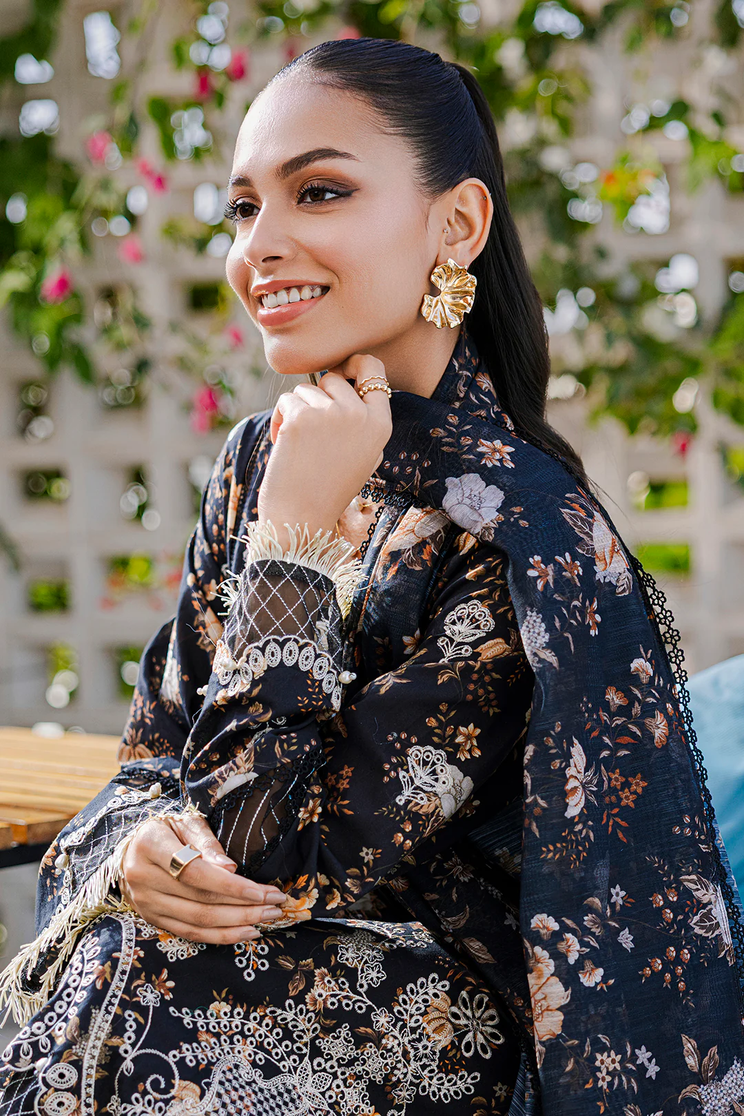 Embroidered Shirt Shalwar Dupatta - 0816 - Image 6