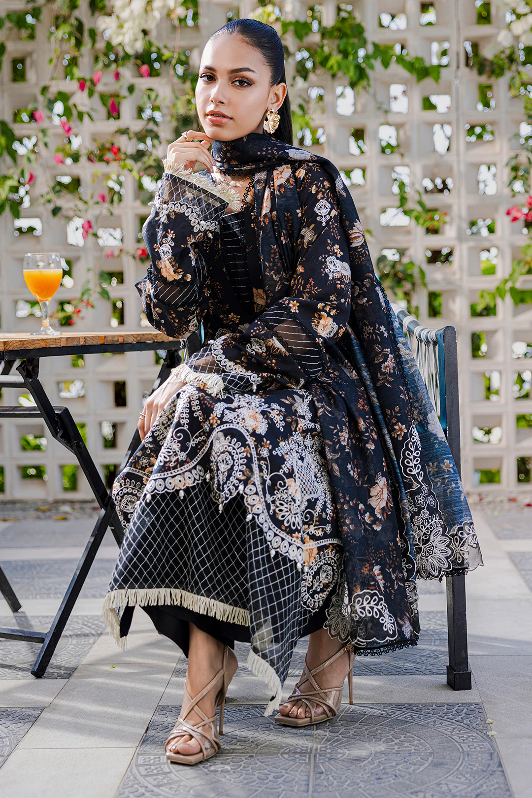 Embroidered Shirt Shalwar Dupatta - 0816 - Image 7