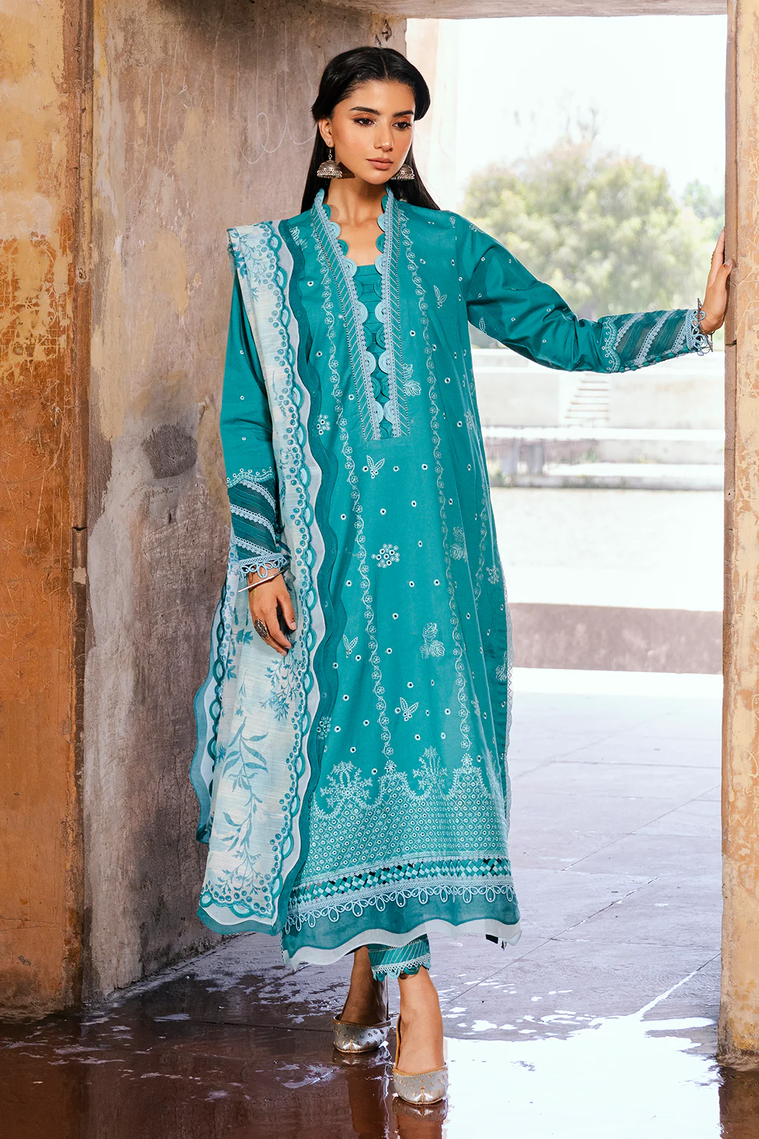 Embroidered Shirt Shalwar Dupatta - 0823