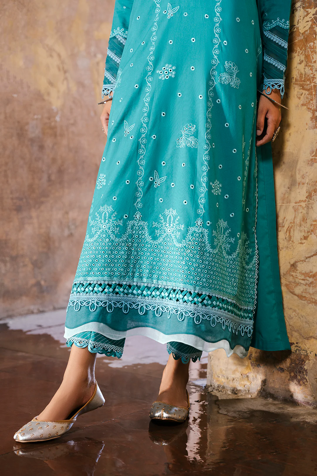 Embroidered Shirt Shalwar Dupatta - 0823 - Image 9