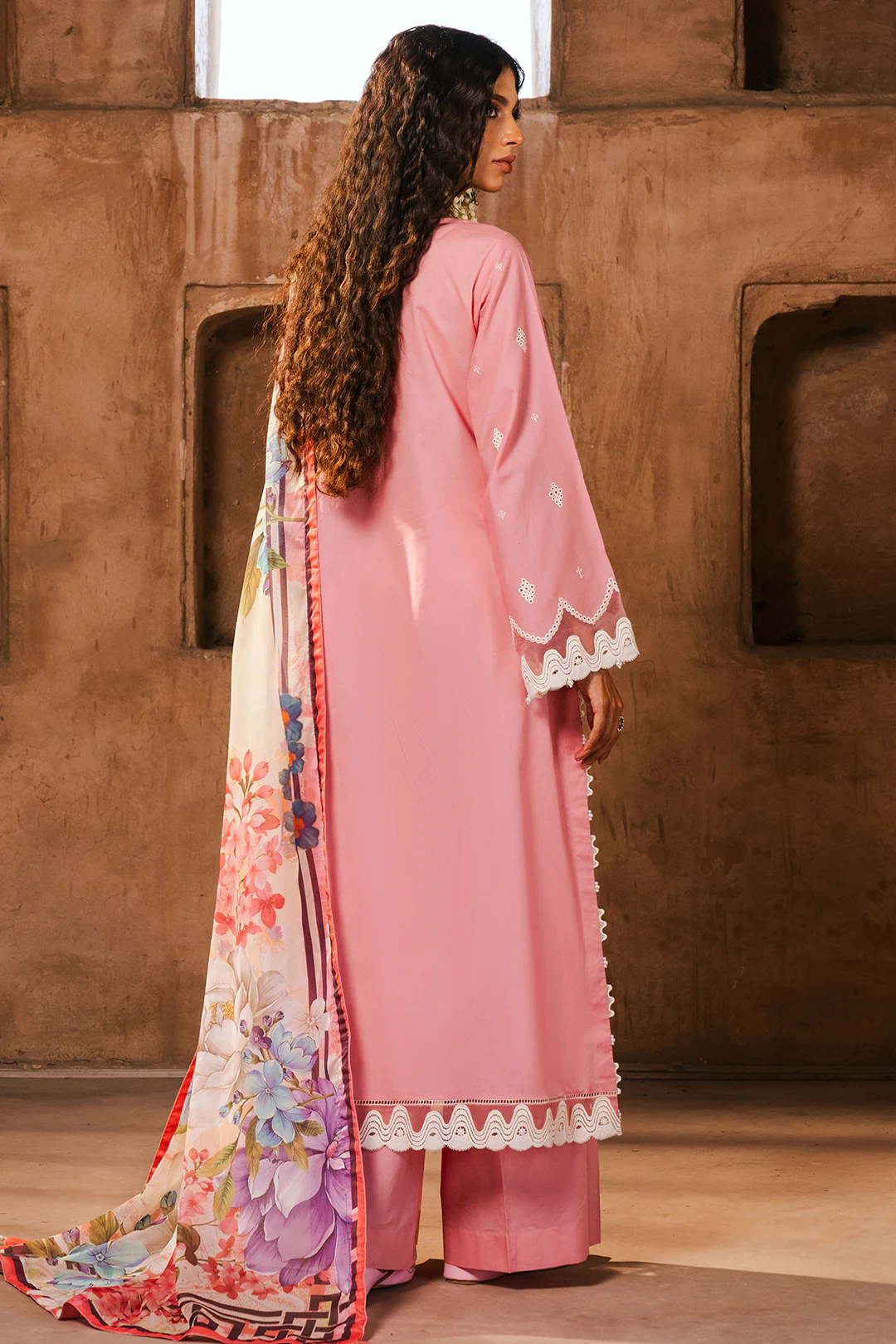 Embroidered Shirt Shalwar Dupatta - 0825 - Image 10