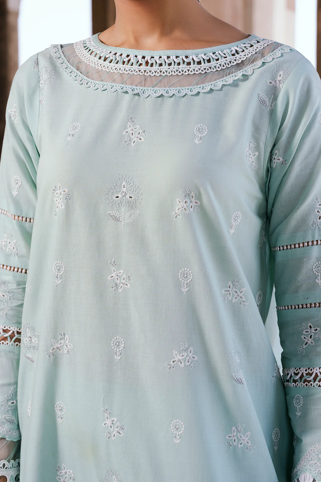 Embroidered Shirt Shalwar Dupatta - 0826 - Image 8