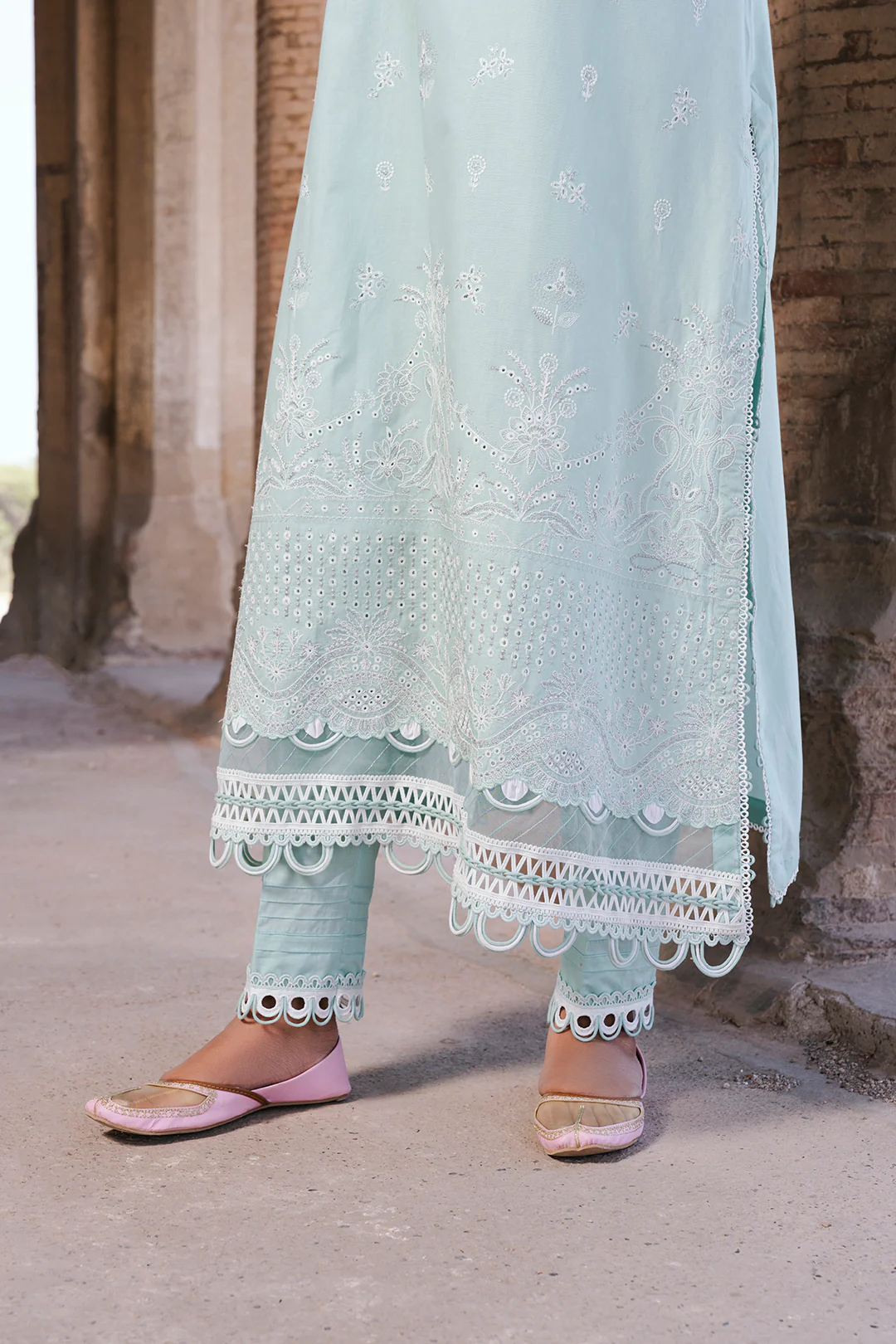 Embroidered Shirt Shalwar Dupatta - 0826 - Image 9