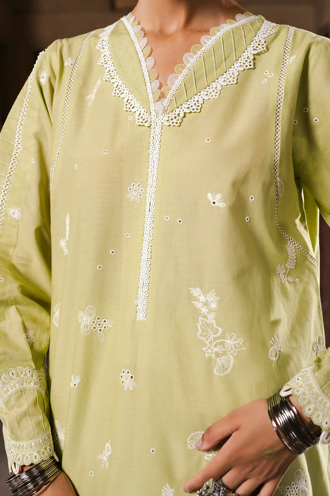Embroidered Shirt Shalwar Dupatta - 0828 - Image 9