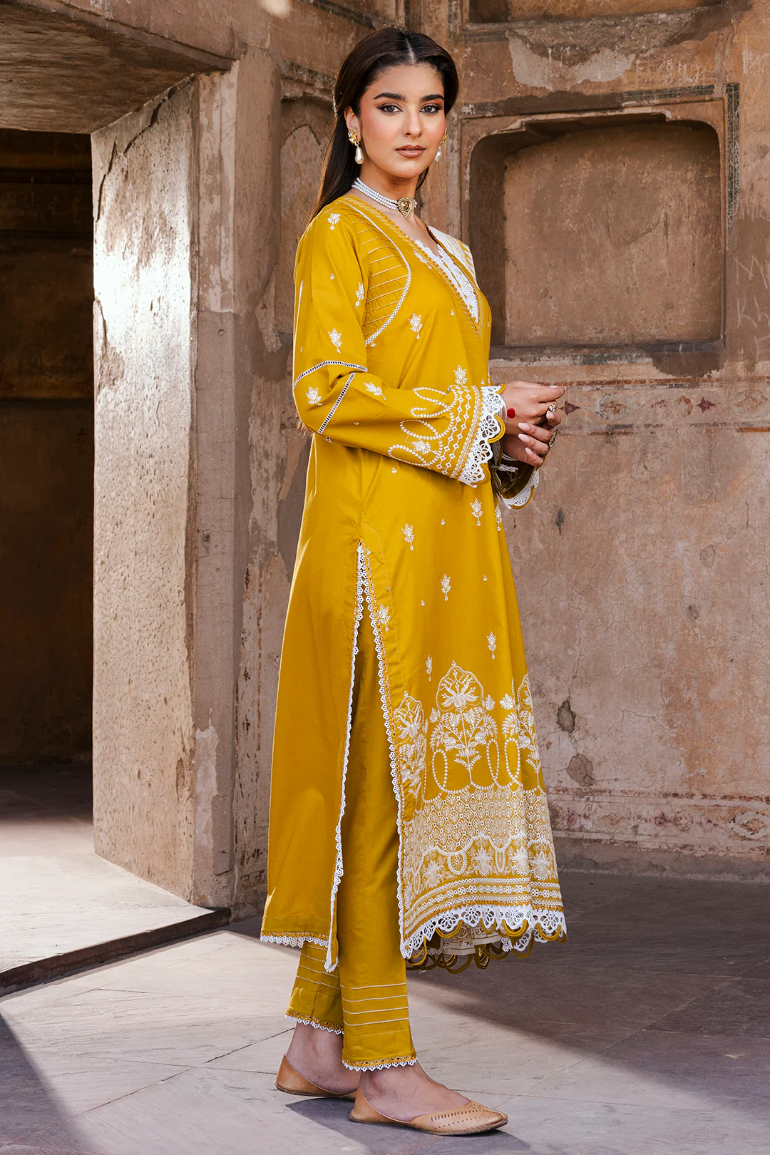Embroidered Shirt Shalwar Dupatta - 0829 - Image 10