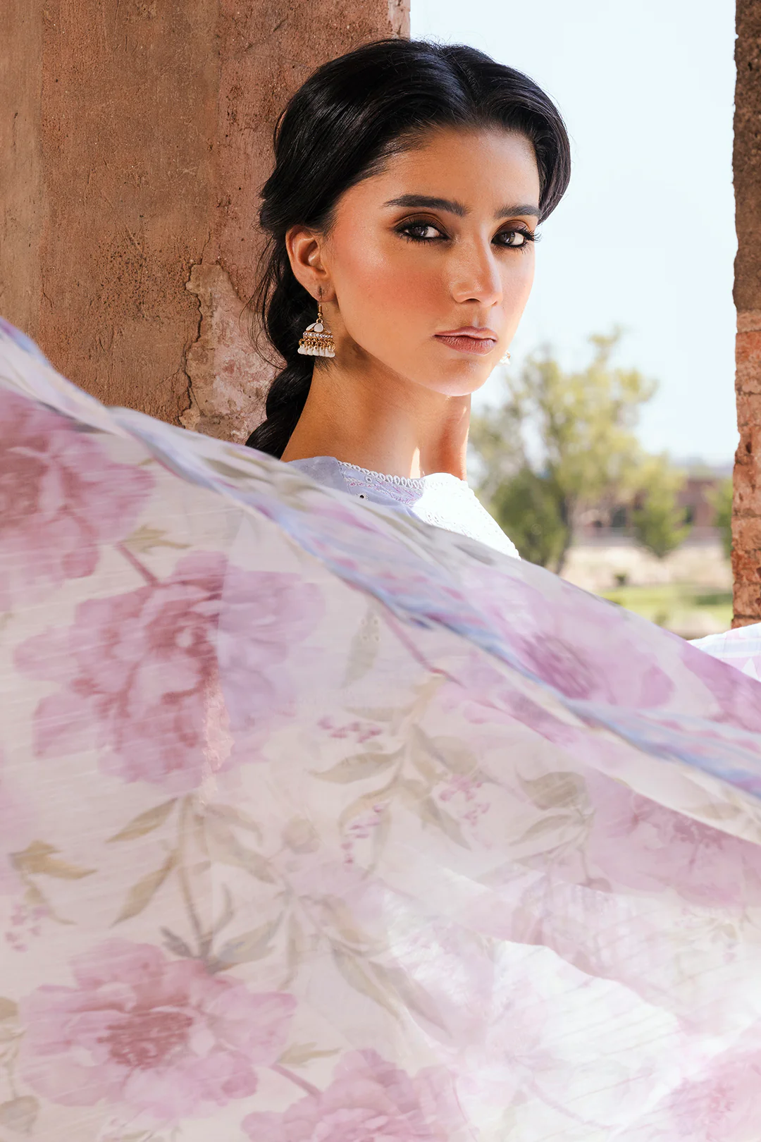 Embroidered Shirt Shalwar Dupatta - 0830 - Image 10