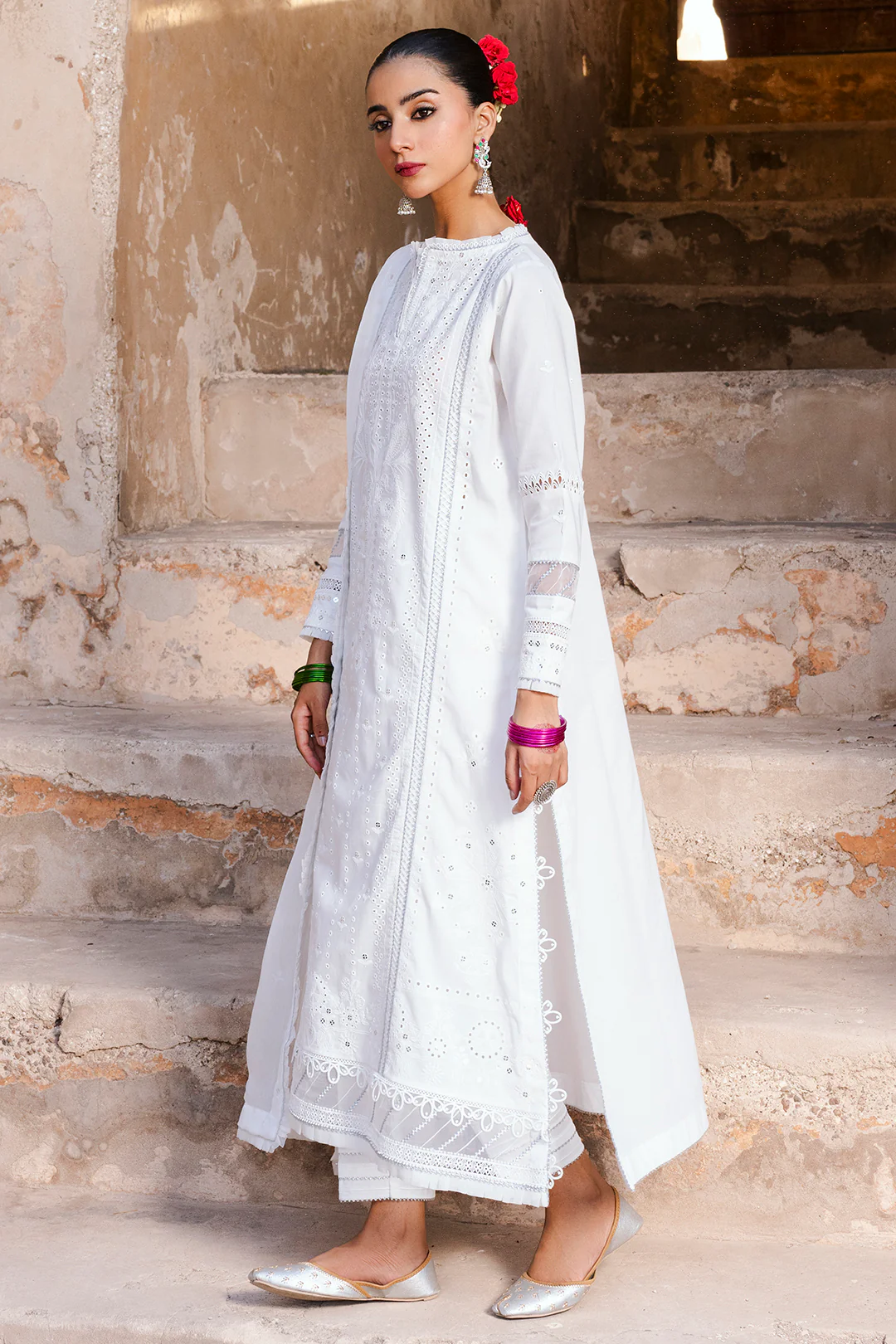Embroidered Shirt Shalwar Dupatta - 0831 - Image 3