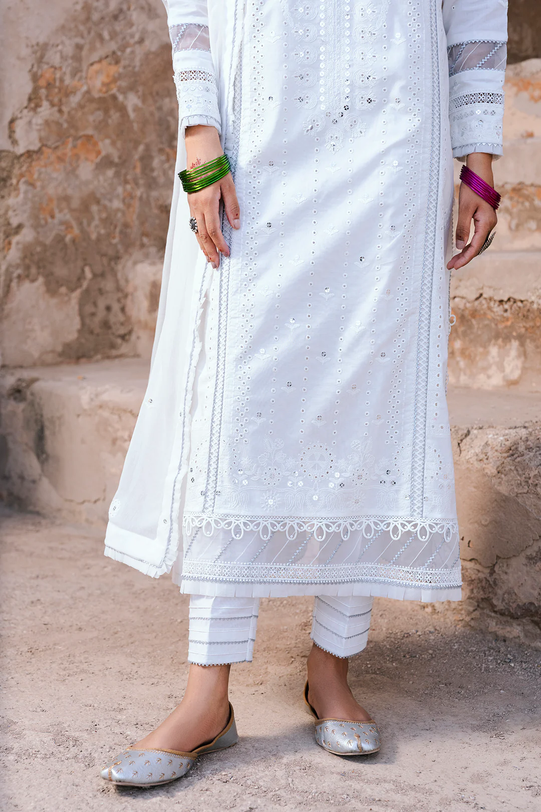 Embroidered Shirt Shalwar Dupatta - 0831 - Image 8