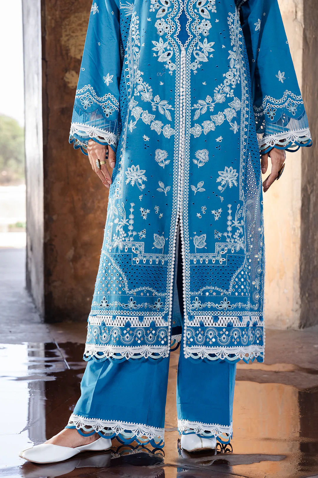 Embroidered Shirt Shalwar Dupatta - 0832 - Image 8