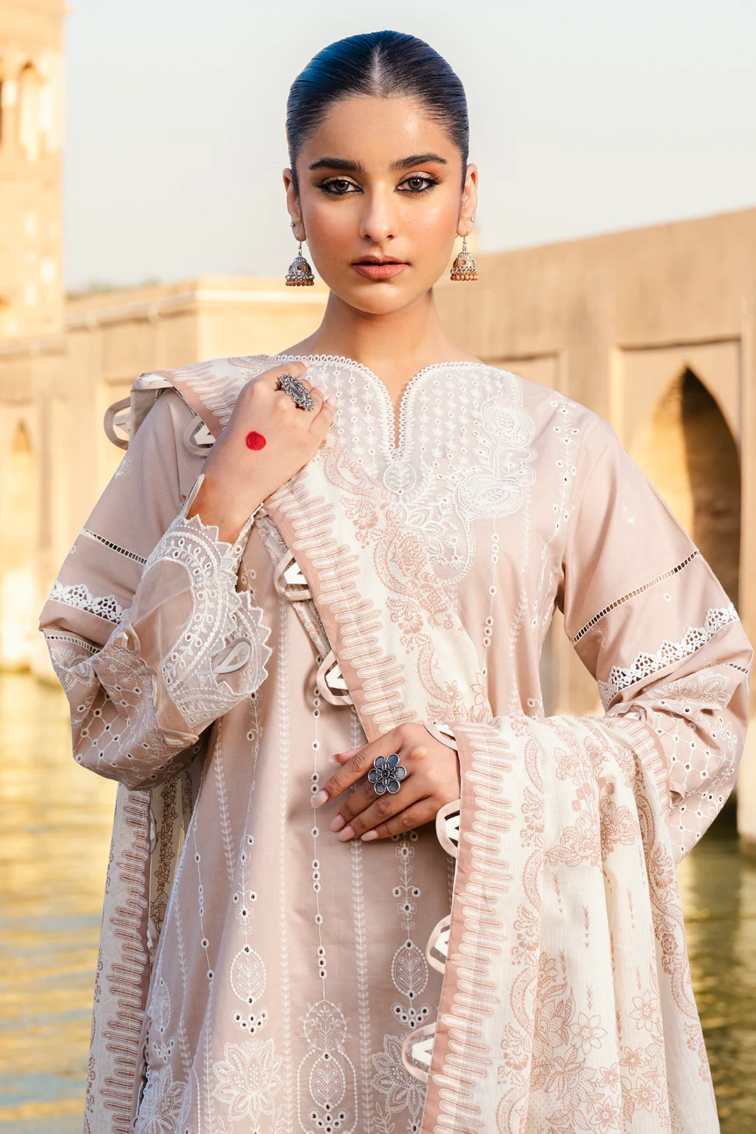Embroidered Shirt Shalwar Dupatta - 0833 - Image 2